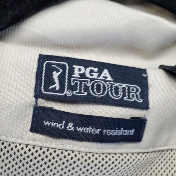 PGA Tour Jacket Mens XXL Tan Wind & Water Resistant Full Zip Essential - Picture 2 of 9
